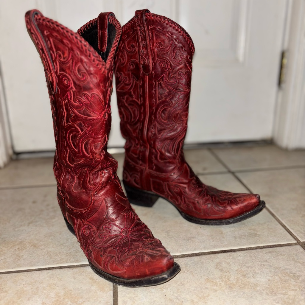 Lane Robin Smoldering Ruby Cowboy Boots